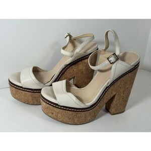 Jimmy Choo Naylor platform sandals in white leather, Womens Size 39